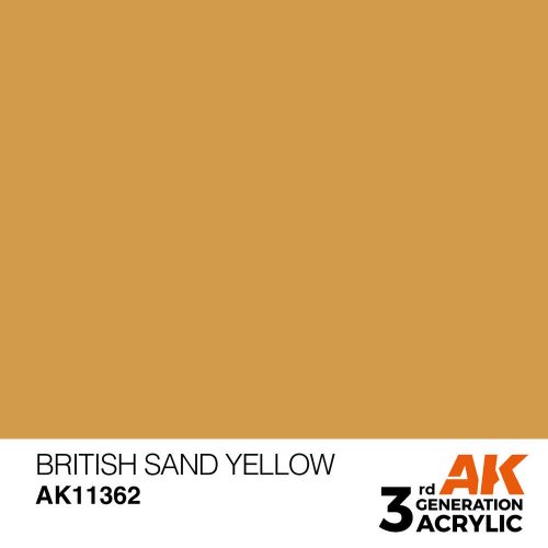 AK Interactive British Sand Yellow Acrylic Paint 17 ml (AK11362)