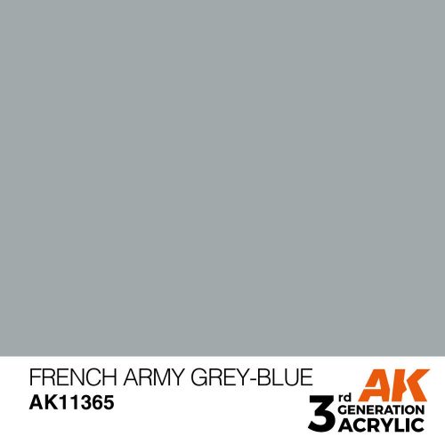 AK Interactive French Army Grey-Blue Acrylic Paint 17 ml (AK11365)