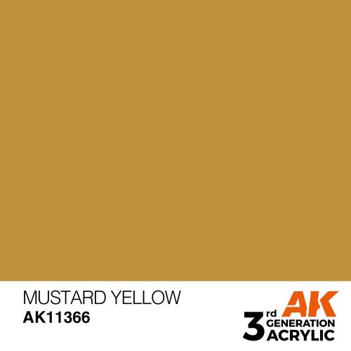 AK Interactive Mustard Yellow Acrylic Paint 17 ml (AK11366)