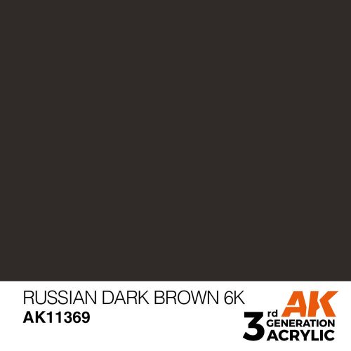 AK Interactive Russian Dark Brown 6K Acrylic Paint 17 ml (AK11369)