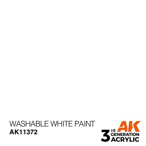 AK Interactive Washable White Paint Acrylic Paint 17 ml (AK11372)