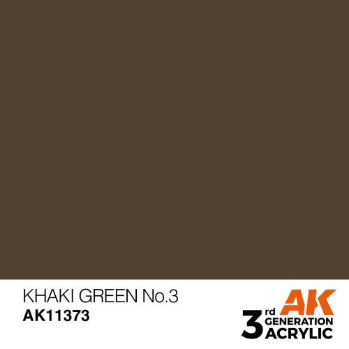 AK Interactive Khaki green No3 Acrylic Paint 17 ml (AK11373)