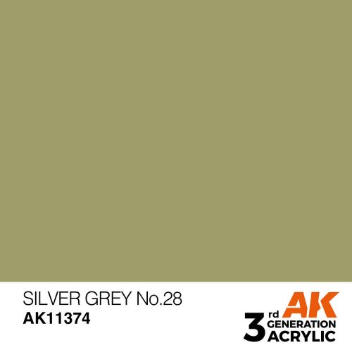 AK Interactive Silver Grey No28 Acrylic Paint 17 ml (AK11374)