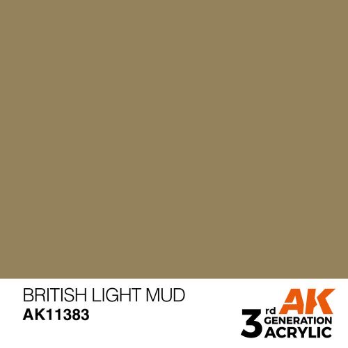 AK Interactive British Light Mud Acrylic Paint 17 ml (AK11383)