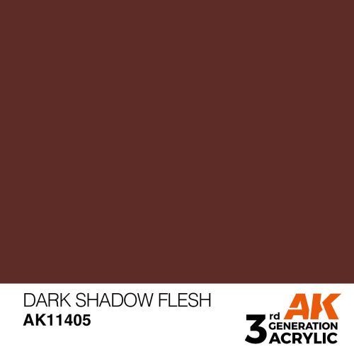 AK Interactive Dark Shadow Flesh Acrylic Paint 17 ml (AK11405)