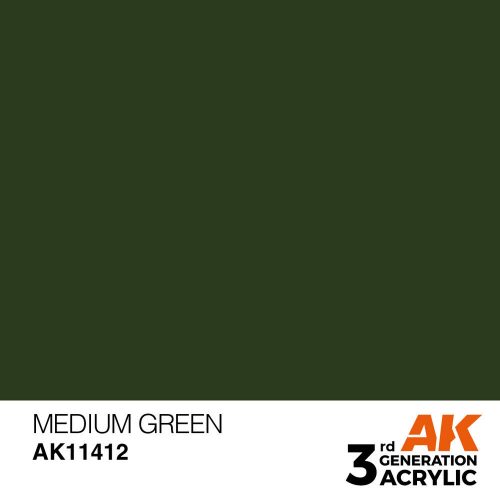 AK Interactive Medium Green Acrylic Paint 17 ml (AK11412)