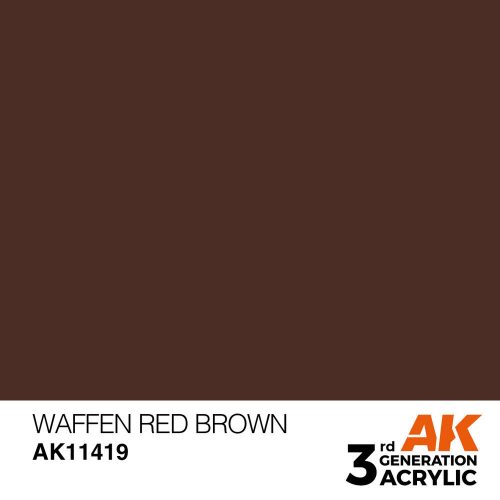 AK Interactive Waffen Red Brown Acrylic Paint 17 ml (AK11419)