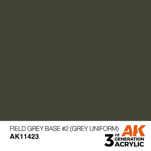 AK Interactive Field Grey Base #2 (Grey Uniform) Acrylic Paint 17 ml (AK11423)