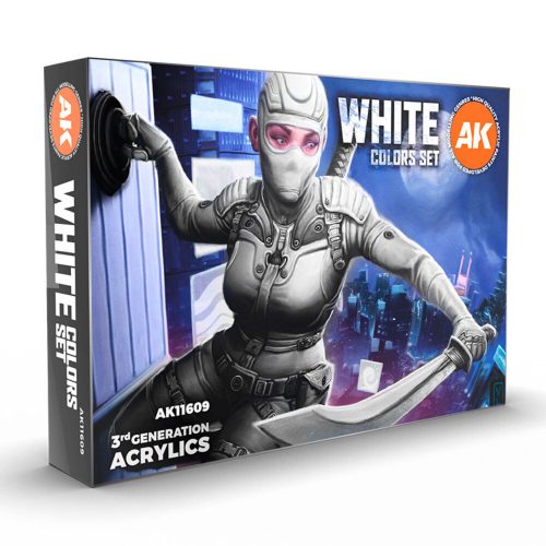 AK Interactive WHITE COLORS SET (AK11609)