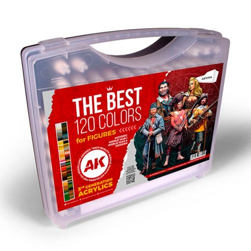 AK Interactive 3G PLASTIC BRIEFCASE 120 FIGURE COLORS (AK11704)