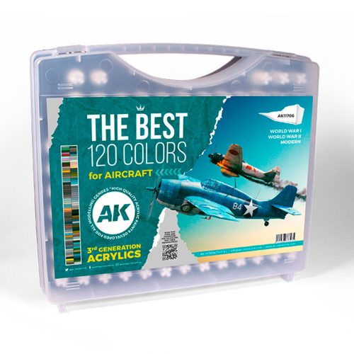 AK Interactive 3G PLASTIC BRIEFCASE 120 AIRCRAFT COLORS (AK11706)