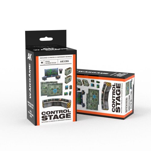 AK Interactive CONTROL STAGE SET WARGAME (RESIN 30-35MM) (AK1355)