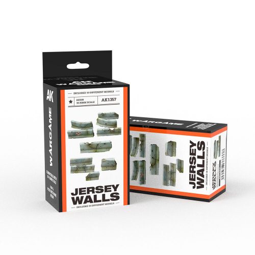 AK Interactive JERSEY WALLS SET WARGAME (RESIN 30-35MM) (AK1357)