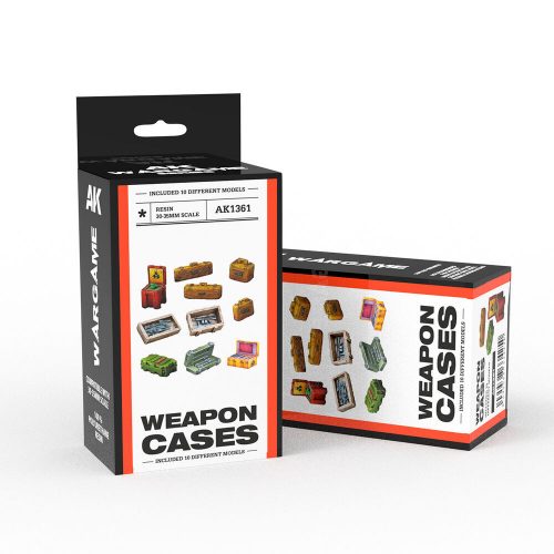 AK Interactive WEAPON CASES SCENOGRAPHY WARGAME SET (30-35MM) (AK1361)