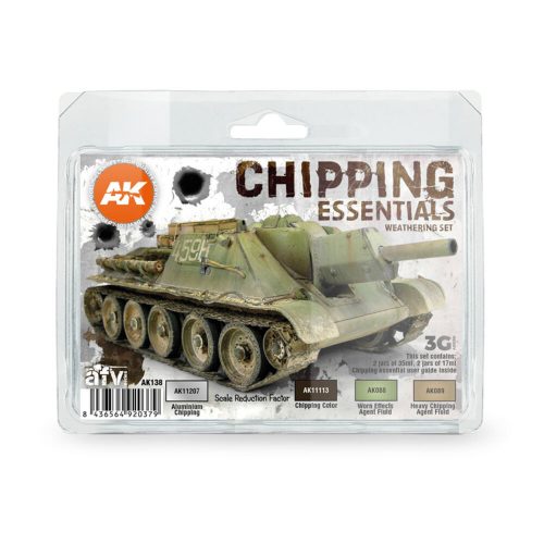 AK Interactive CHIPPING ESSENTIALS WEATHERING SET (AK138)