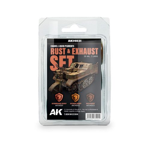 AK Interactive RUST & EXHAUST SET - Liquid Pigment (AK14031)