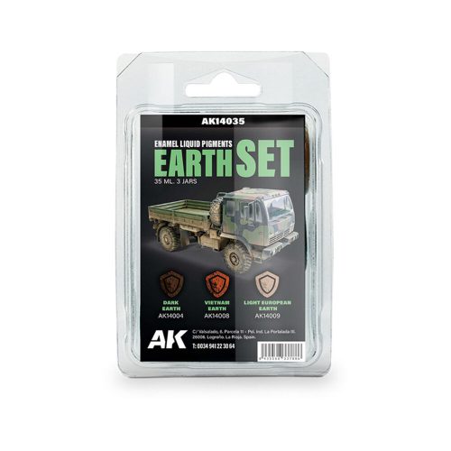 AK Interactive EARTH SET - Liquid Pigment (3 ref) (AK14035)