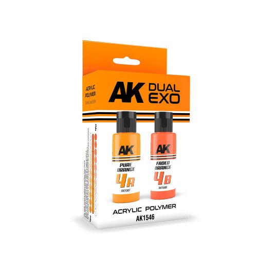 AK Interactive PURE ORANGE & FADED ORANGE DUAL EXO Set 4 (AK1546)