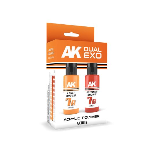 AK Interactive LIGHT BROWN & ASTEROID BROWN DUAL EXO Set 7 (AK1549)