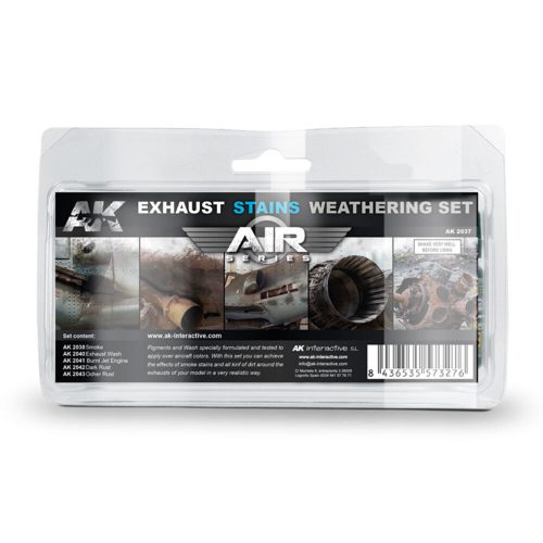 AK Interactive EXAUSTS & STAINS WEATHERING SET (AK2037)