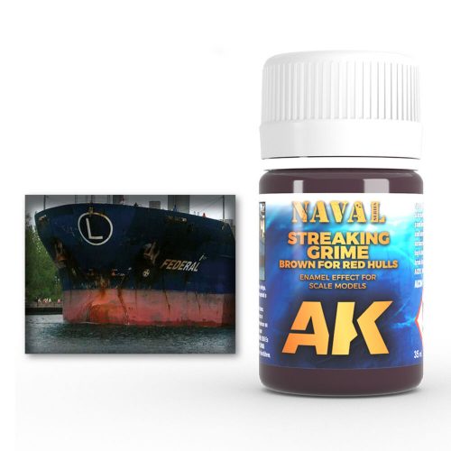 AK Interactive BROWN STREAKING GRIME FOR RED HULLS (AK304)