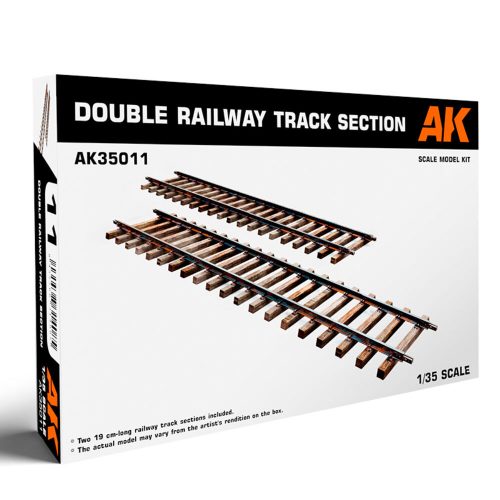 AK Interactive DOUBLE RAILWAY TRACK SECTION 1/35 1:35 (AK35011)