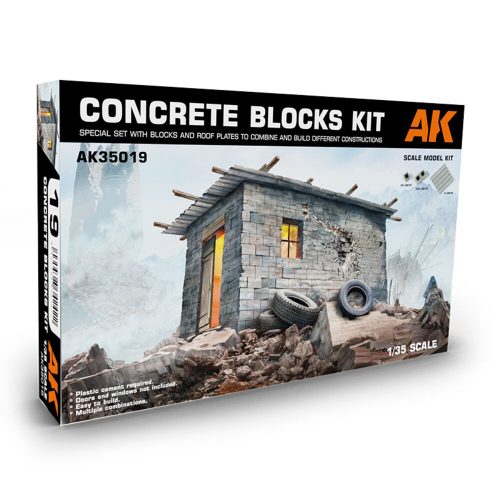 AK Interactive CONCRETE BLOCKS KIT 1/35 Scale 1:35 (AK35019)