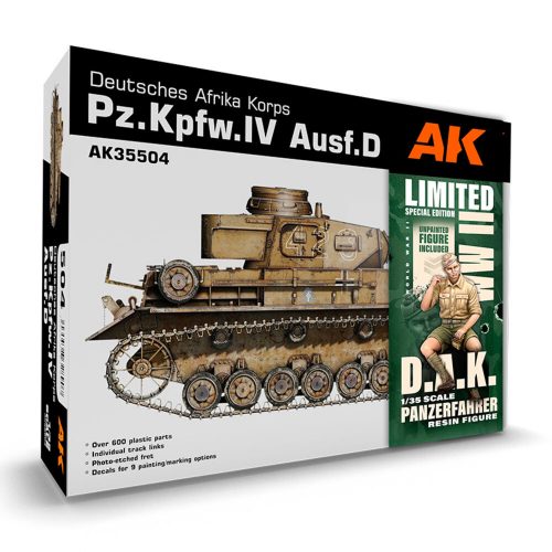 AK Interactive PZKPFWIV AUSFD AFRIKA KORPS+DAK PANZERFAHRER 1/35 1:35 (AK35504-A)