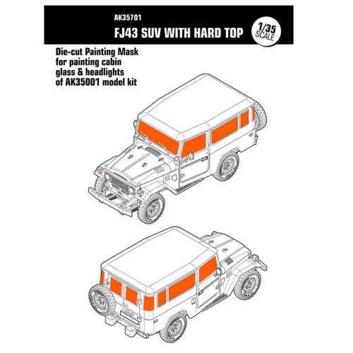AK Interactive Die-cut Painting Mask (for AK35001) (AK35701)