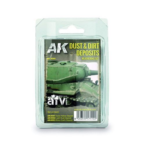 AK Interactive DUST AND DIRT DEPOSITS WEATHERING SET (AK4060)