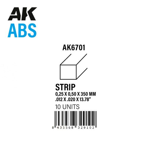 AK Interactive Strips 025 x 050 x 350mm - ABS STRIP (AK6701)