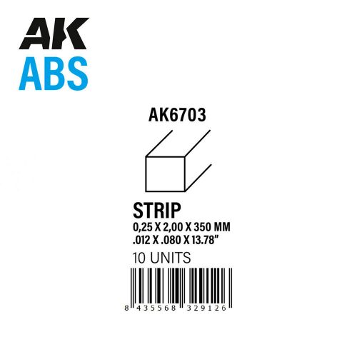 AK Interactive Strips 025 x 200 x 350mm - ABS STRIP (AK6703)