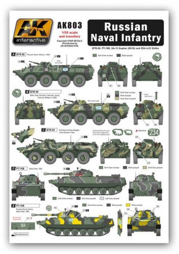 AK Interactive AK Russian Naval Infantry Decal Set 1:48 (AK803)