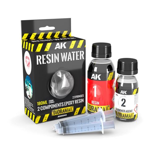 AK Interactive RESIN WATER 2-COMPONENTS EPOXY RESIN - 180ml (AK8044)