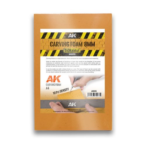 AK Interactive CARVING FOAM 8MM A4 SIZE (305 x 228 MM) (AK8095)