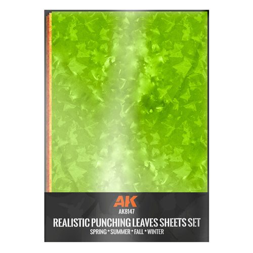 AK Interactive PUNCHING LEAVES SHEETS SET (4 units of A4-size sheets) (AK8147)