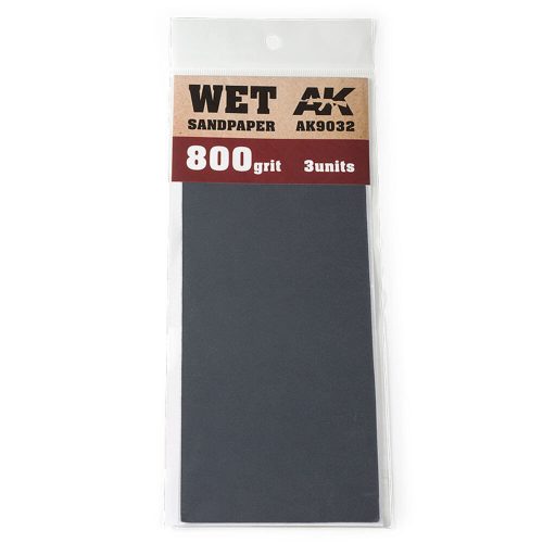 AK Interactive Wet Sandpaper 800 Grit 3 units (AK9032)