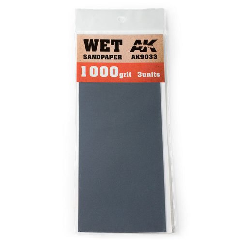 AK Interactive Wet Sandpaper 1000 Grit 3 units (AK9033)