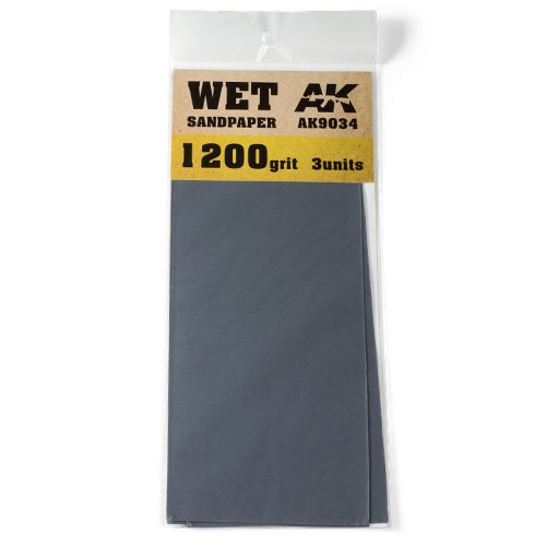 AK Interactive Wet Sandpaper 1200 Grit 3 units (AK9034)