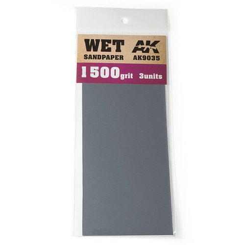 AK Interactive Wet Sandpaper 1500 Grit 3 units (AK9035)