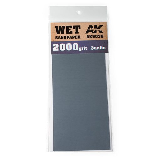 AK Interactive Wet Sandpaper 2000 Grit 3 units (AK9036)