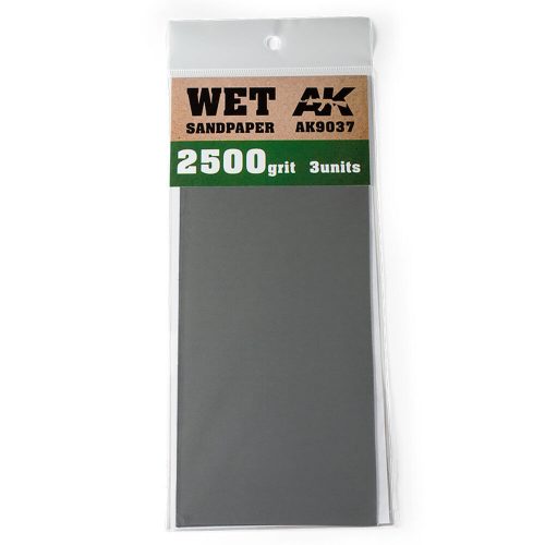 AK Interactive Wet Sandpaper 2500 Grit 3 units (AK9037)