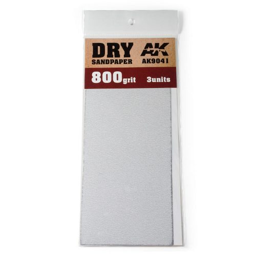 AK Interactive Dry Sandpaper 800 Grit 3 units (AK9041)