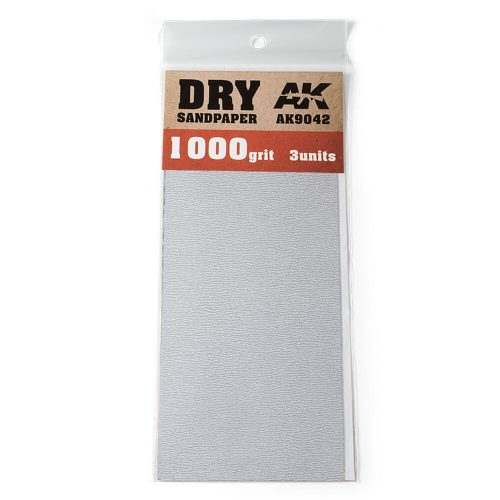 AK Interactive Dry Sandpaper 1000 Grit 3 units (AK9042)