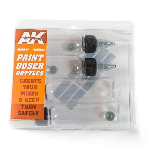 AK Interactive Paint Doser Bottles 4x60 ml (AK9047)