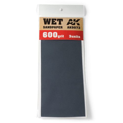 AK Interactive Wet Sandpaper 600 Grit 3 units (AK9073)