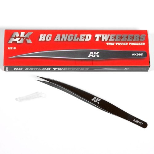 AK Interactive HG ANGLED TWEEZERS 01 (THIN TIPPED) (AK9161)