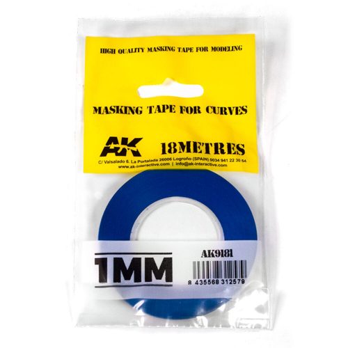 AK Interactive Blue masking Tape for curves 1mm (AK9181)