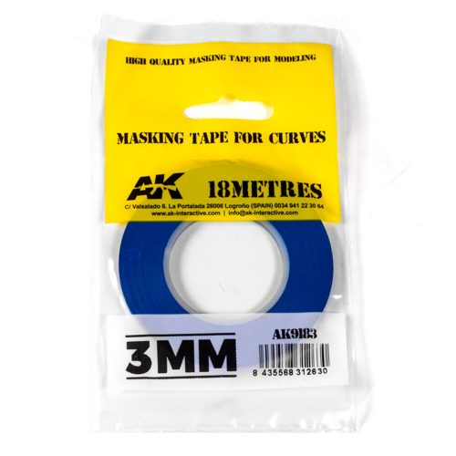 AK Interactive Blue masking Tape for curves 3 mm (AK9183)