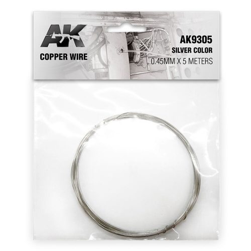 AK Interactive Copper Wire 045mm x 5 meters SILVER COLOR (AK9305)